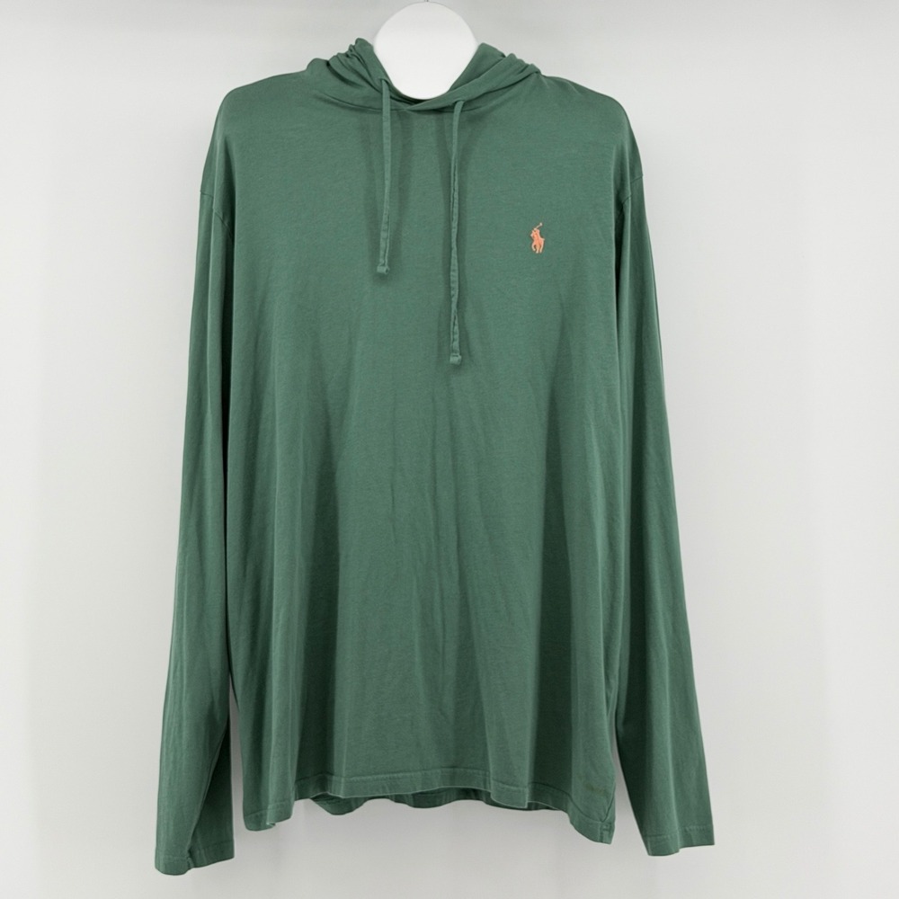 Polo Ralph Lauren Hooded T-Shirt Mens XXL Long Sleeve Pony Logo Casual